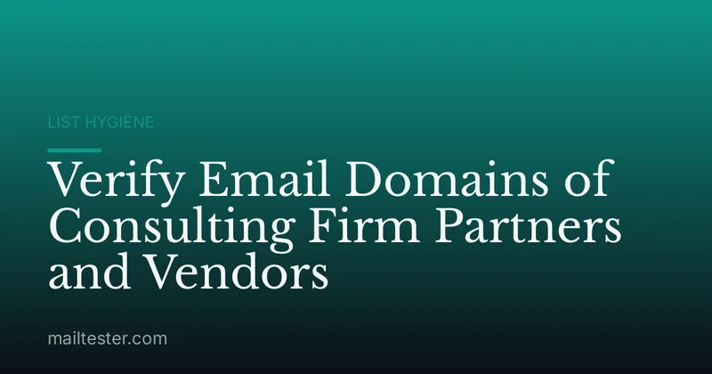 Verify Email Domains of Consulting Firm Partners and Vendors