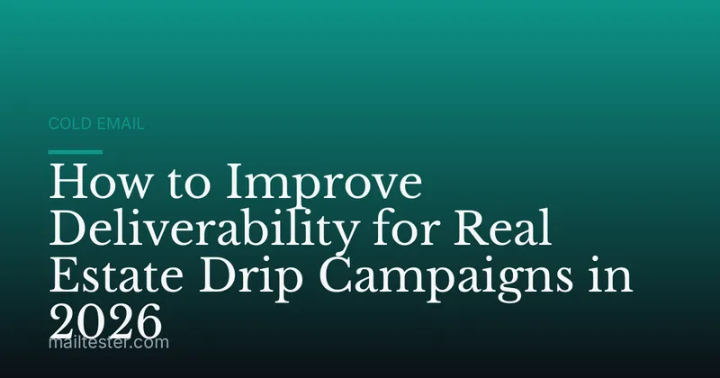 How to Improve Deliverability for Real Estate Drip Campaigns in 2026