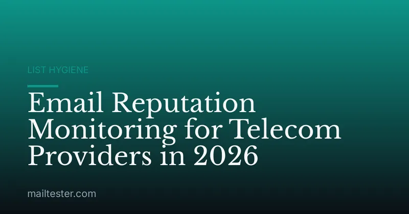 Email Reputation Monitoring for Telecom Providers in 2026