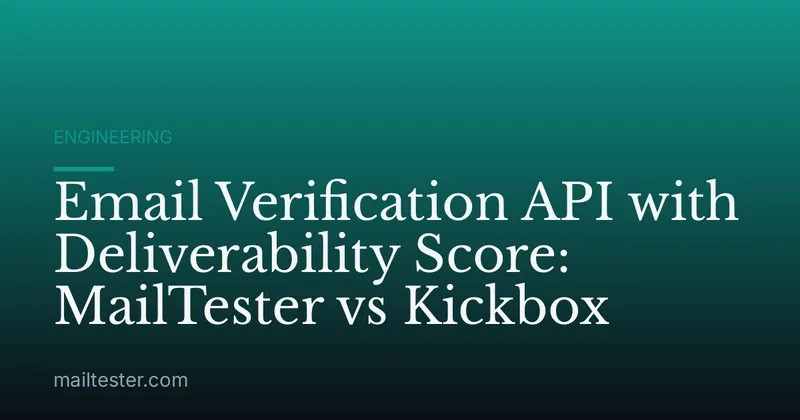 Email Verification API with Deliverability Score: MailTester vs Kickbox