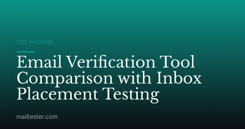 Email Verification Tool Comparison with Inbox Placement Testing