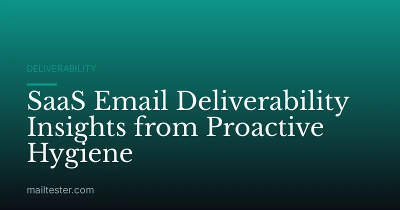 SaaS Email Deliverability Insights from Proactive Hygiene