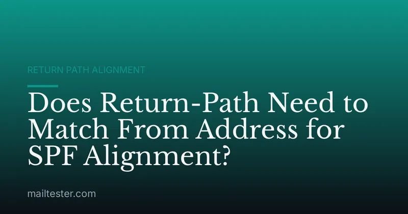 Does Return-Path Need to Match From Address for SPF Alignment?