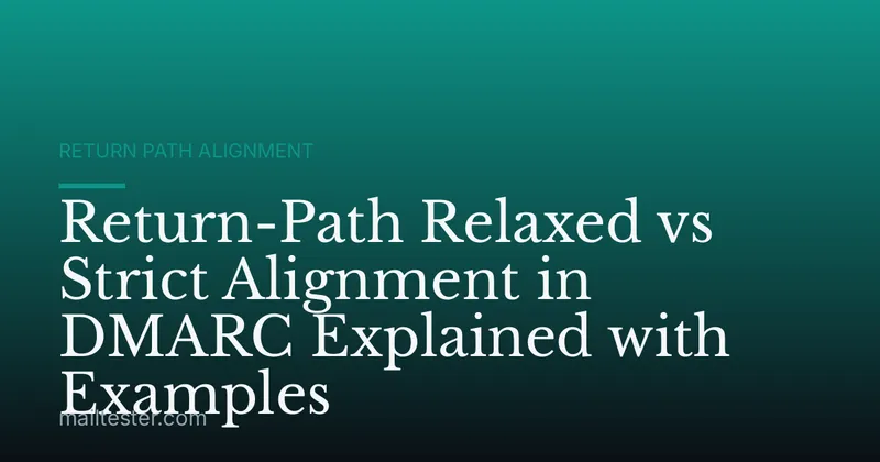 Return-Path Relaxed vs Strict Alignment in DMARC Explained with Examples