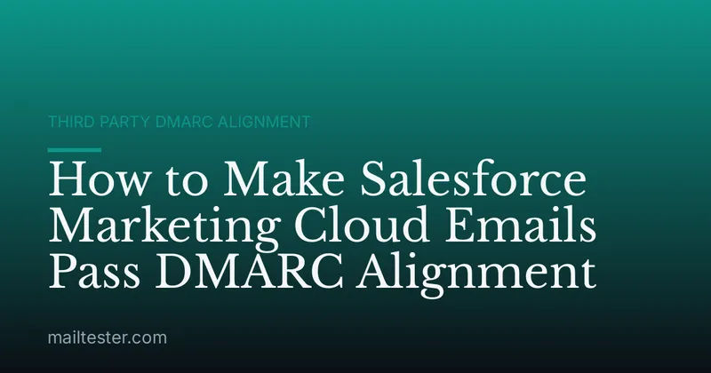 How to Make Salesforce Marketing Cloud Emails Pass DMARC Alignment