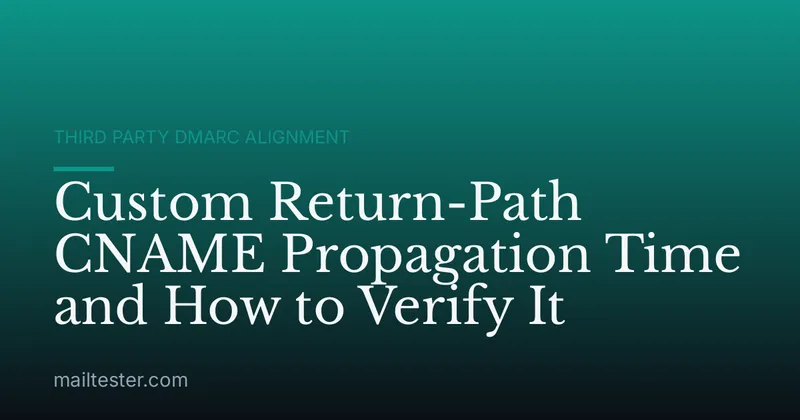 Custom Return-Path CNAME Propagation Time and How to Verify It