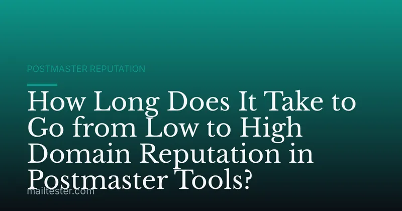 How Long Does It Take to Go from Low to High Domain Reputation in Postmaster Tools?