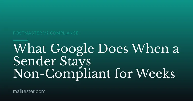 What Google Does When a Sender Stays Non-Compliant for Weeks