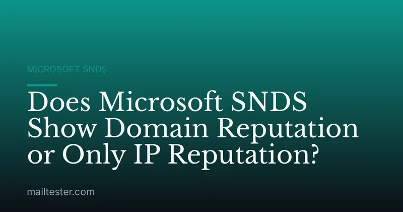 Does Microsoft SNDS Show Domain Reputation or Only IP Reputation?