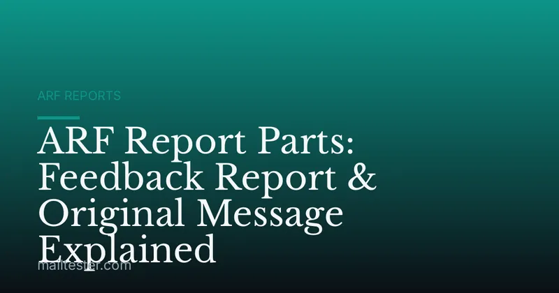 ARF Report Parts: Feedback Report & Original Message Explained