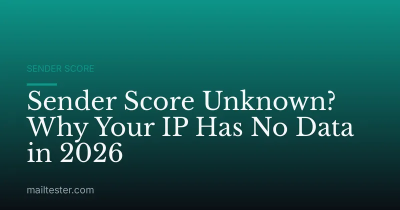 Sender Score Unknown? Why Your IP Has No Data in 2026