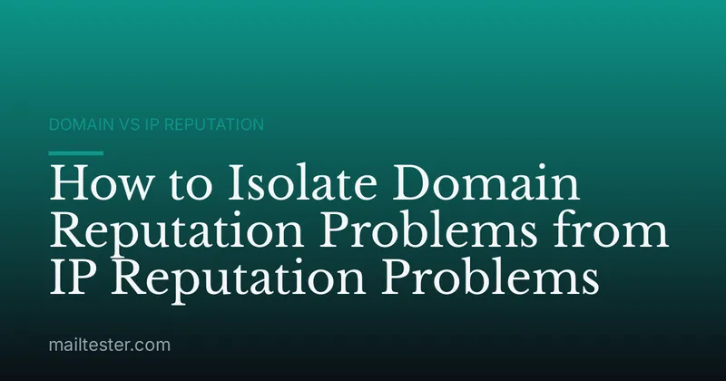 How to Isolate Domain Reputation Problems from IP Reputation Problems
