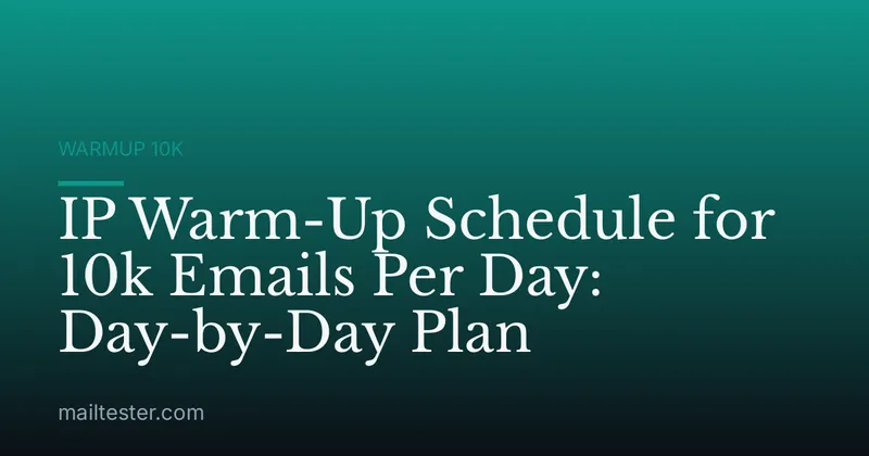 IP Warm-Up Schedule for 10k Emails Per Day: Day-by-Day Plan