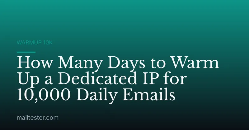 How Many Days to Warm Up a Dedicated IP for 10,000 Daily Emails