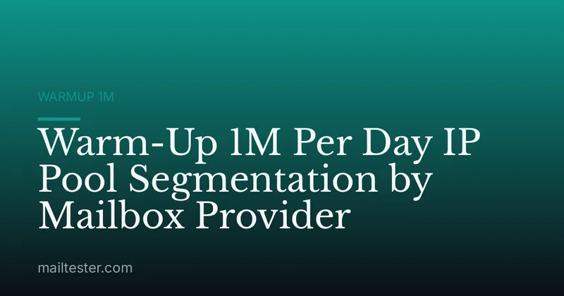 Warm-Up 1M Per Day IP Pool Segmentation by Mailbox Provider