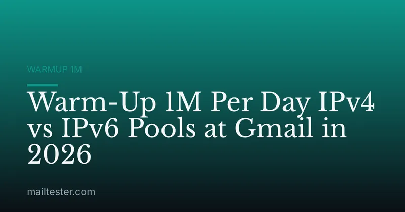 Warm-Up 1M Per Day IPv4 vs IPv6 Pools at Gmail in 2026