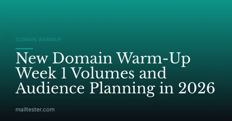 New Domain Warm-Up Week 1 Volumes and Audience Planning in 2026