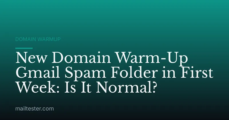New Domain Warm-Up Gmail Spam Folder in First Week: Is It Normal?