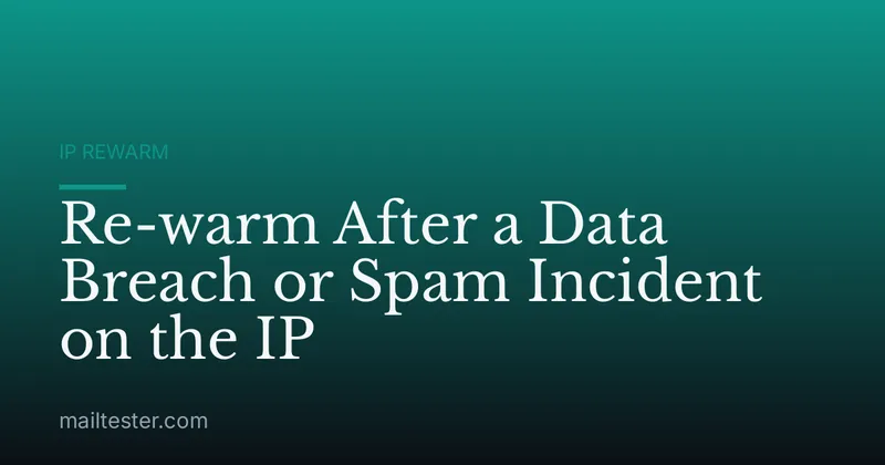 Re-warm After a Data Breach or Spam Incident on the IP