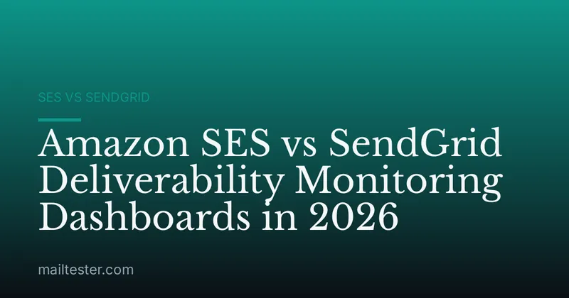 Amazon SES vs SendGrid Deliverability Monitoring Dashboards in 2026