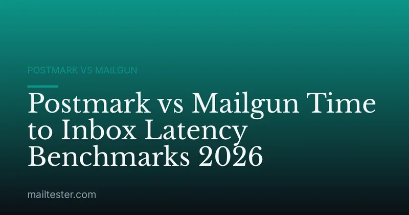 Postmark vs Mailgun Time to Inbox Latency Benchmarks 2026