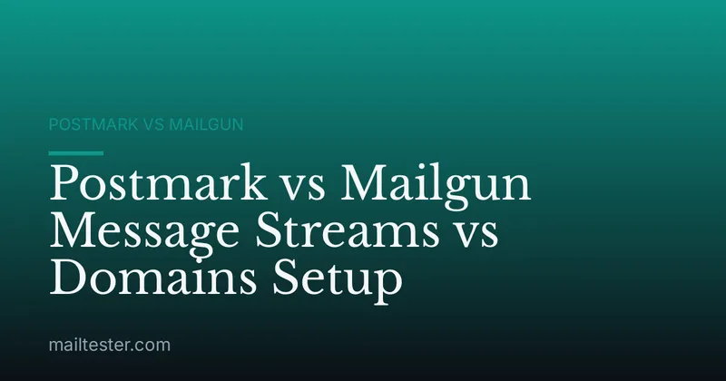 Postmark vs Mailgun Message Streams vs Domains Setup
