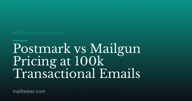 Postmark vs Mailgun Pricing at 100k Transactional Emails