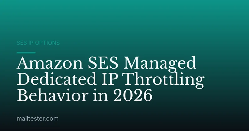 Amazon SES Managed Dedicated IP Throttling Behavior in 2026