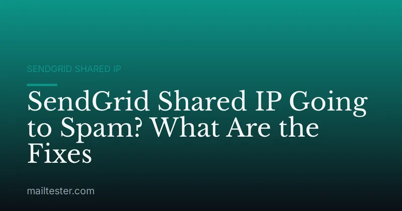 SendGrid Shared IP Going to Spam? What Are the Fixes