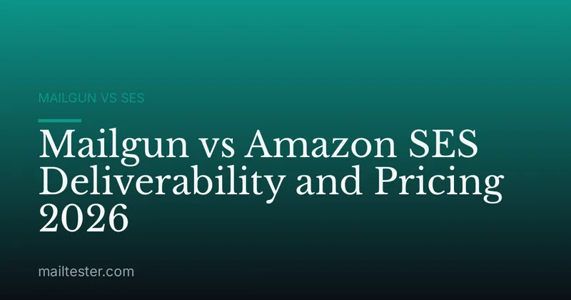 Mailgun vs Amazon SES Deliverability and Pricing 2026