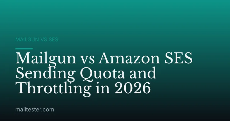 Mailgun vs Amazon SES Sending Quota and Throttling in 2026