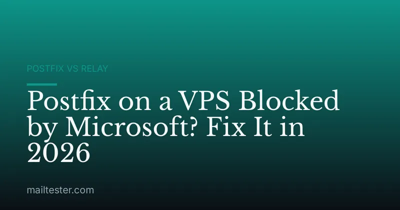 Postfix on a VPS Blocked by Microsoft? Fix It in 2026