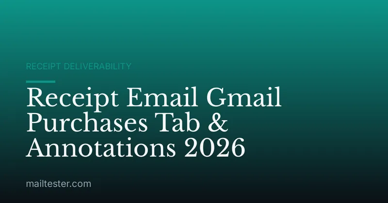 Receipt Email Gmail Purchases Tab & Annotations 2026