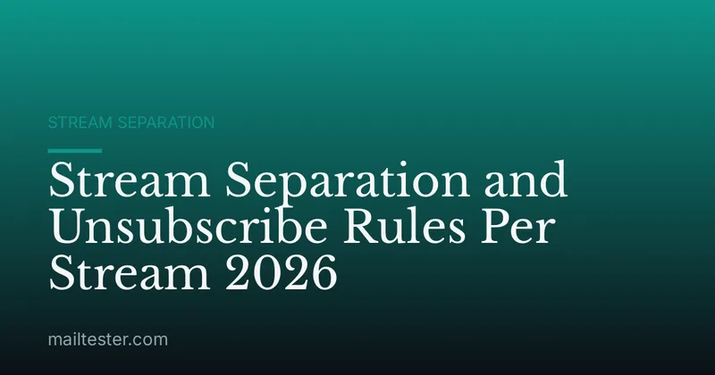 Stream Separation and Unsubscribe Rules Per Stream 2026