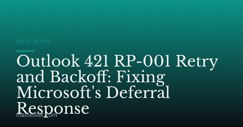 Outlook 421 RP-001 Retry and Backoff: Fixing Microsoft's Deferral Response