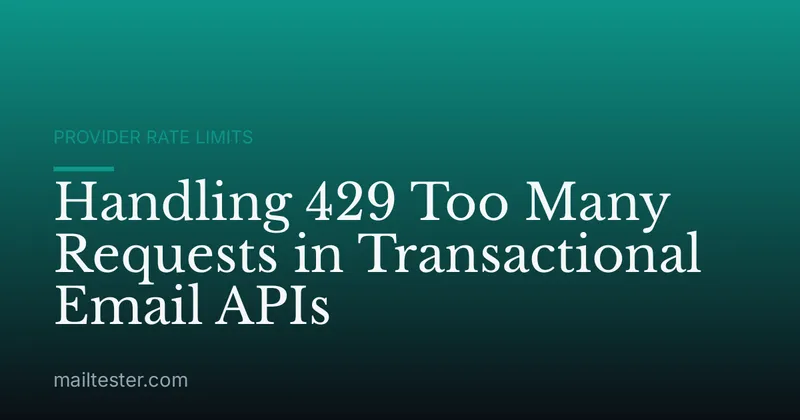 Handling 429 Too Many Requests in Transactional Email APIs