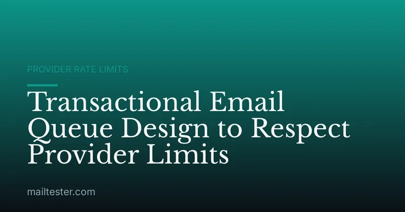 Transactional Email Queue Design to Respect Provider Limits
