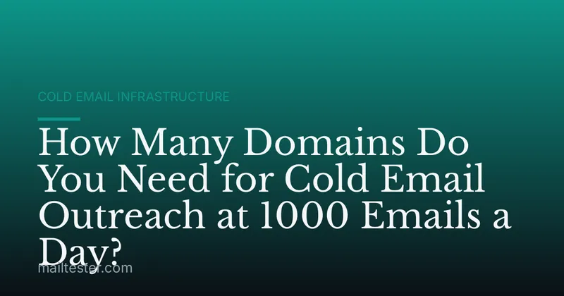 How Many Domains Do You Need for Cold Email Outreach at 1000 Emails a Day?