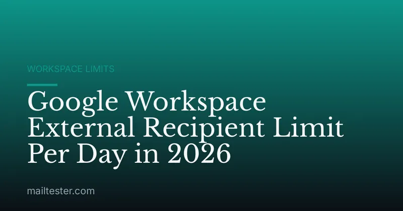 Google Workspace External Recipient Limit Per Day in 2026