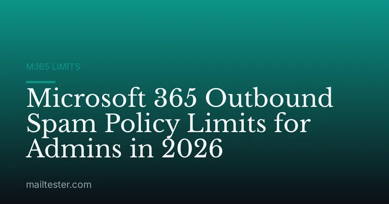 Microsoft 365 Outbound Spam Policy Limits for Admins in 2026