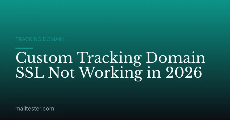 Custom Tracking Domain SSL Not Working in 2026