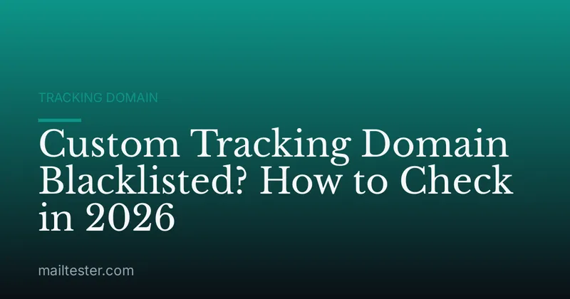 Custom Tracking Domain Blacklisted? How to Check in 2026
