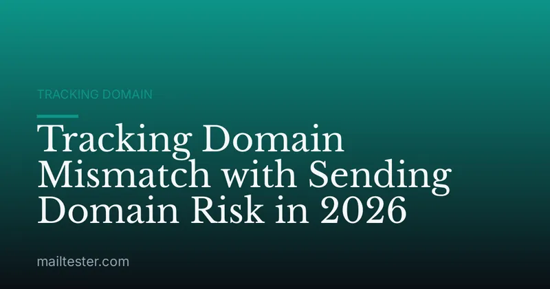 Tracking Domain Mismatch with Sending Domain Risk in 2026
