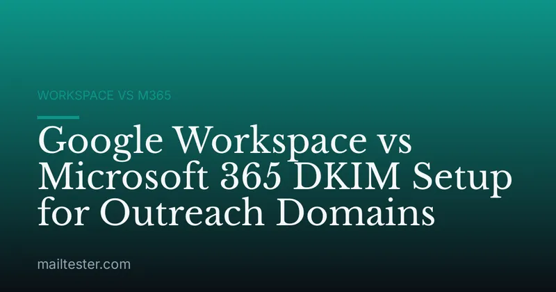 Google Workspace vs Microsoft 365 DKIM Setup for Outreach Domains