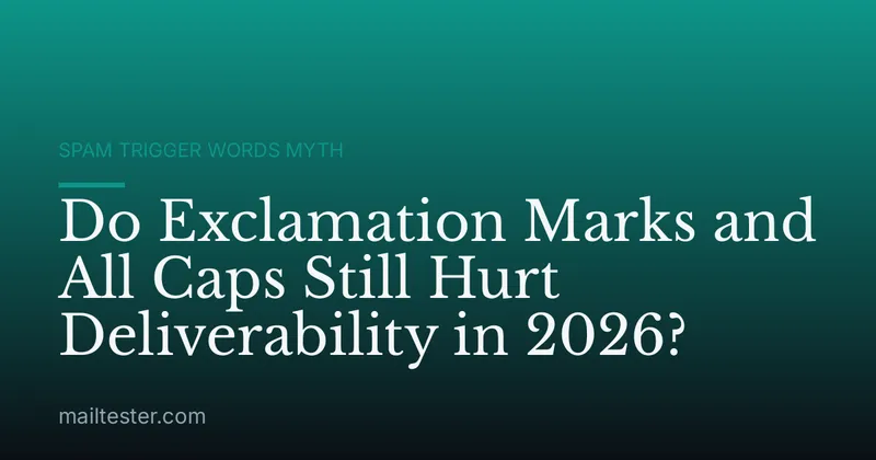 Do Exclamation Marks and All Caps Still Hurt Deliverability in 2026?