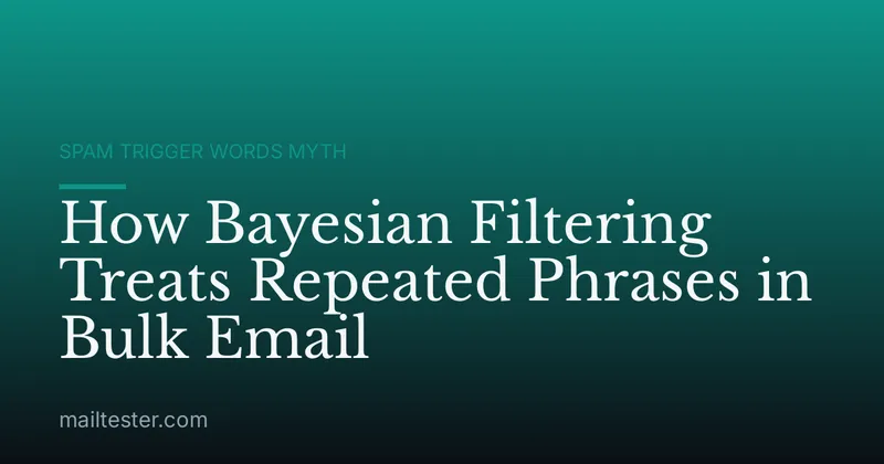 How Bayesian Filtering Treats Repeated Phrases in Bulk Email