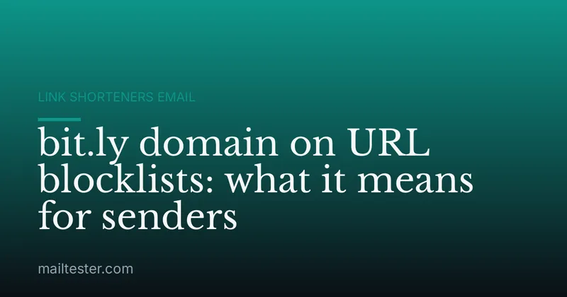 bit.ly domain on URL blocklists: what it means for senders