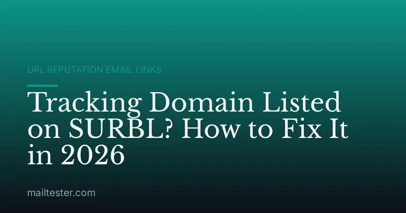 Tracking Domain Listed on SURBL? How to Fix It in 2026