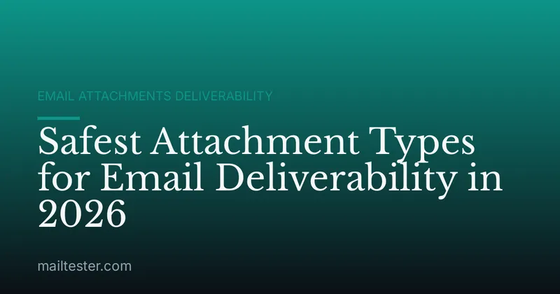 Safest Attachment Types for Email Deliverability in 2026