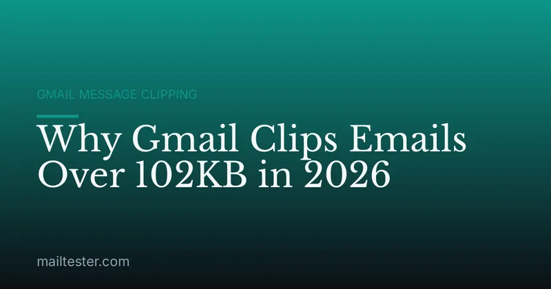 Why Gmail Clips Emails Over 102KB in 2026